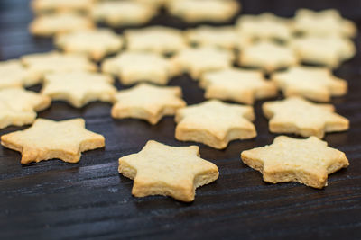 Backing stars for christmas time. cookies.