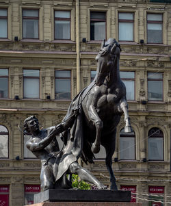 Low angle view of statue