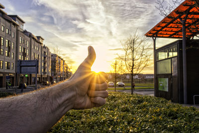 Sun shining through clouds
