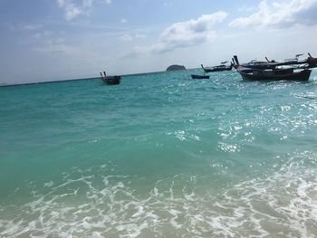 Scenic view of sea against sky