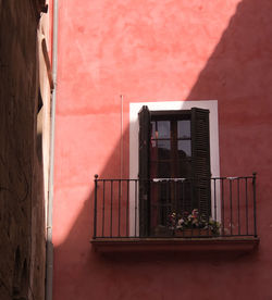 Window and balcony of building