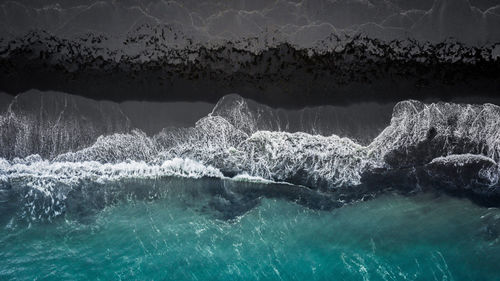 Aerial view of sea and beach