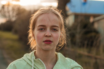 Portrait of young woman