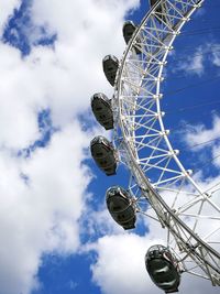 Low angle view of ferris wheel against sky