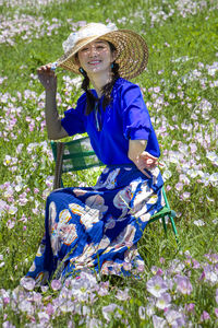 Portrait of a smiling young woman