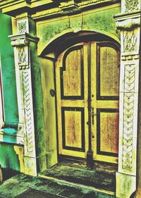 Entrance of historic building