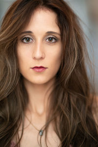 Close-up portrait of a beautiful young woman