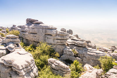 Castle on rock formation