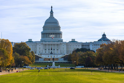 Low angle view of historical building