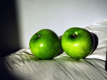 Close-up of apples on table