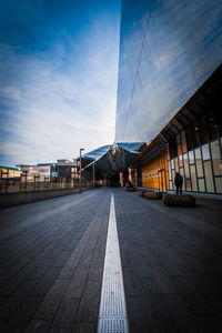 Walkway against sky