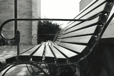 Close-up of built structure against sky