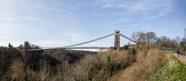 Bridge over landscape against sky