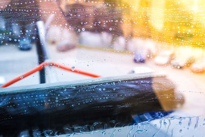 Raindrops on glass window