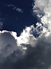 Low angle view of cloudy sky