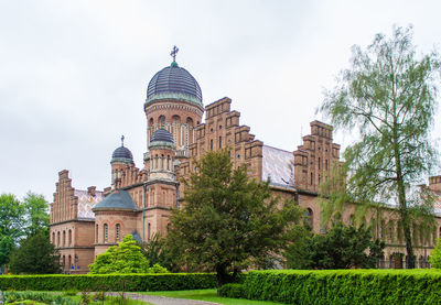 Low angle view of historical building against sky