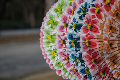 Close-up of colorful decorations