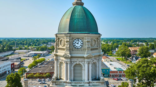 Low angle view of buildings in city