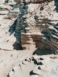 Aerial view of rock formations