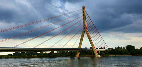 Bridge over river against sky