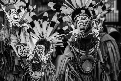 Close-up of costumes at store