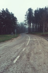Road passing through country road