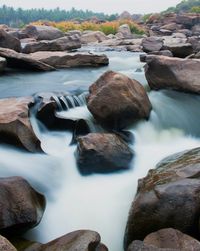 River flowing through rocks