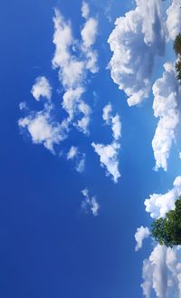 Low angle view of blue sky