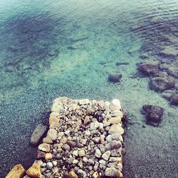 Rocks on shore