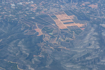 High angle view of star field