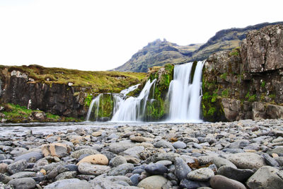 River flowing through rocks