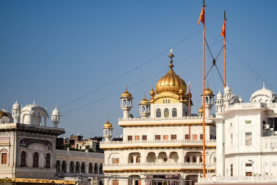 View of details of architecture inside golden temple - harmandir sahib in amritsar, punjab, india