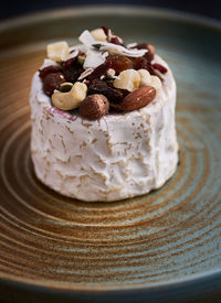 Close-up of cake in plate