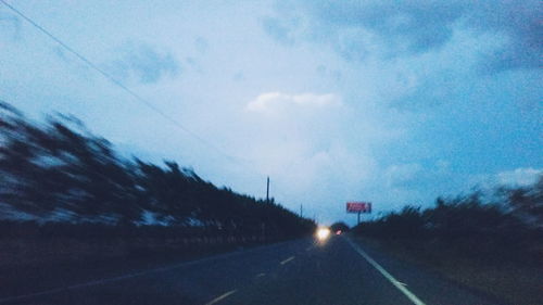 View of road against sky