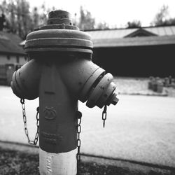 Close-up of fire hydrant against sky