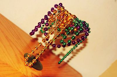 Close-up of heart shape on table