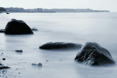 View of boats in sea