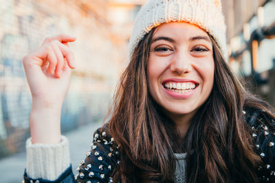 Portrait of smiling young woman