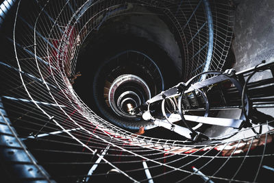 Close-up of wheel at night