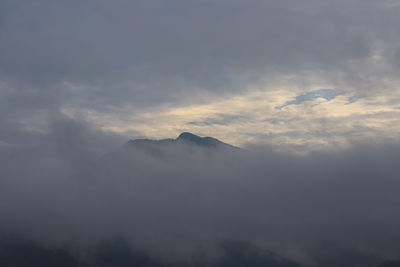 Low angle view of mountains against sky