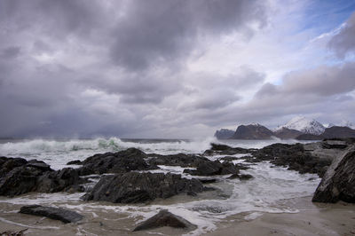 Scenic view of sea against sky