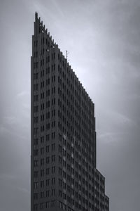 Low angle view of modern building against sky