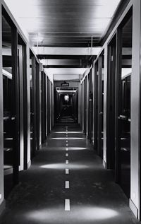 Empty corridor in building