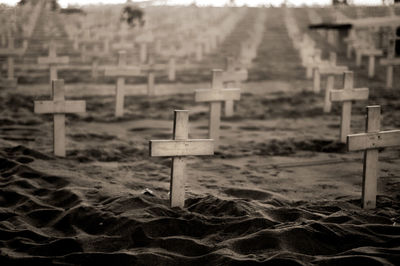 Tombstones in cemetery