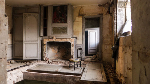 Interior of abandoned house