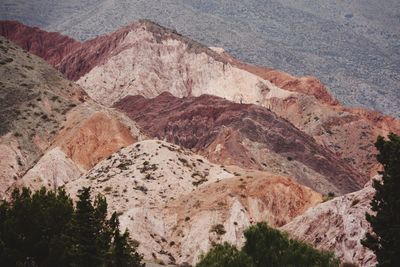 High angle view of rocks on land