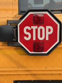 Close-up of road sign