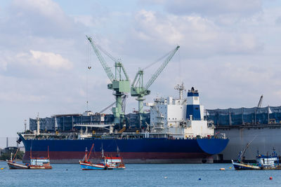 Cranes at harbor