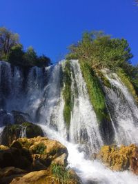 Scenic view of waterfall