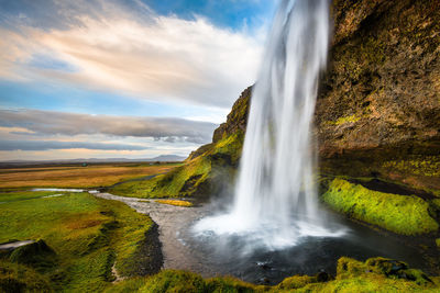 Seljalandsfoss is one of the best known waterfalls in iceland